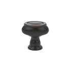 Emtek Perilla Geometric Call Ovalada, 1-3/4" — Bronce Aceitado
