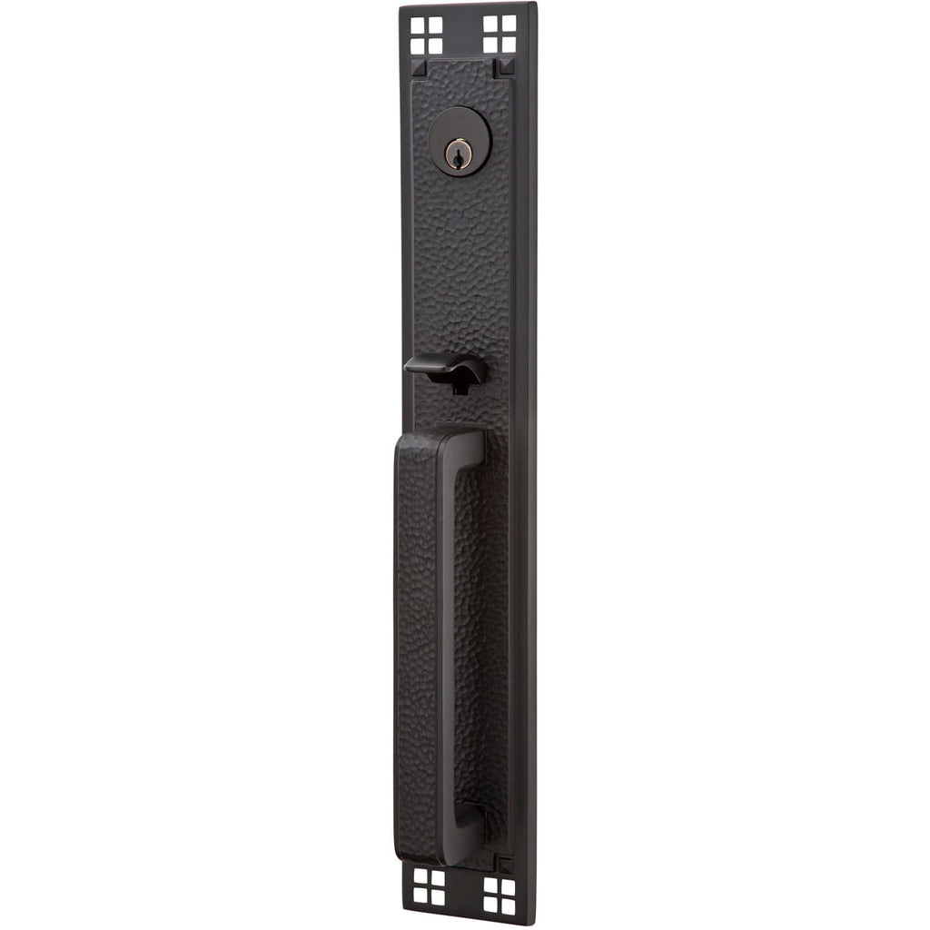Emtek Juego de Entrada — Arts and Crafts Full Length — Negro Mate