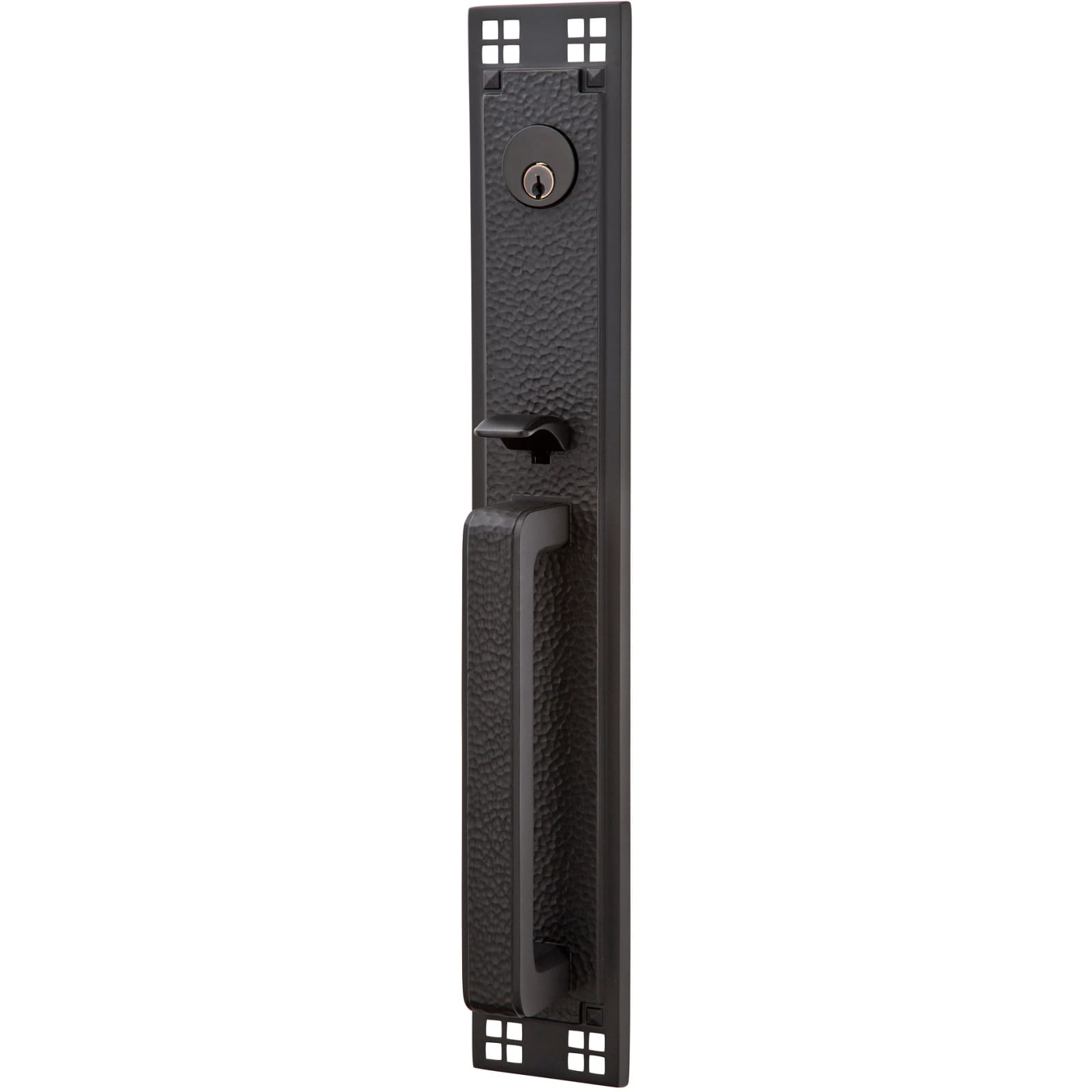 Emtek Juego de Entrada — Arts and Crafts Full Length — Negro Mate