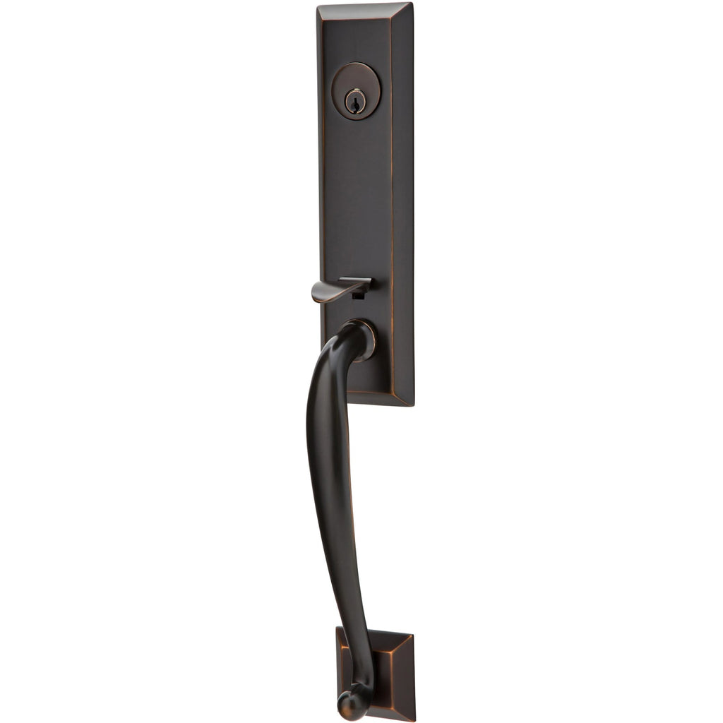 Emtek Juego de Entrada — Adams — Bronce Aceitado