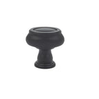 Emtek Perilla de Gabinete Geometric Call Ovalada — Negro Mate