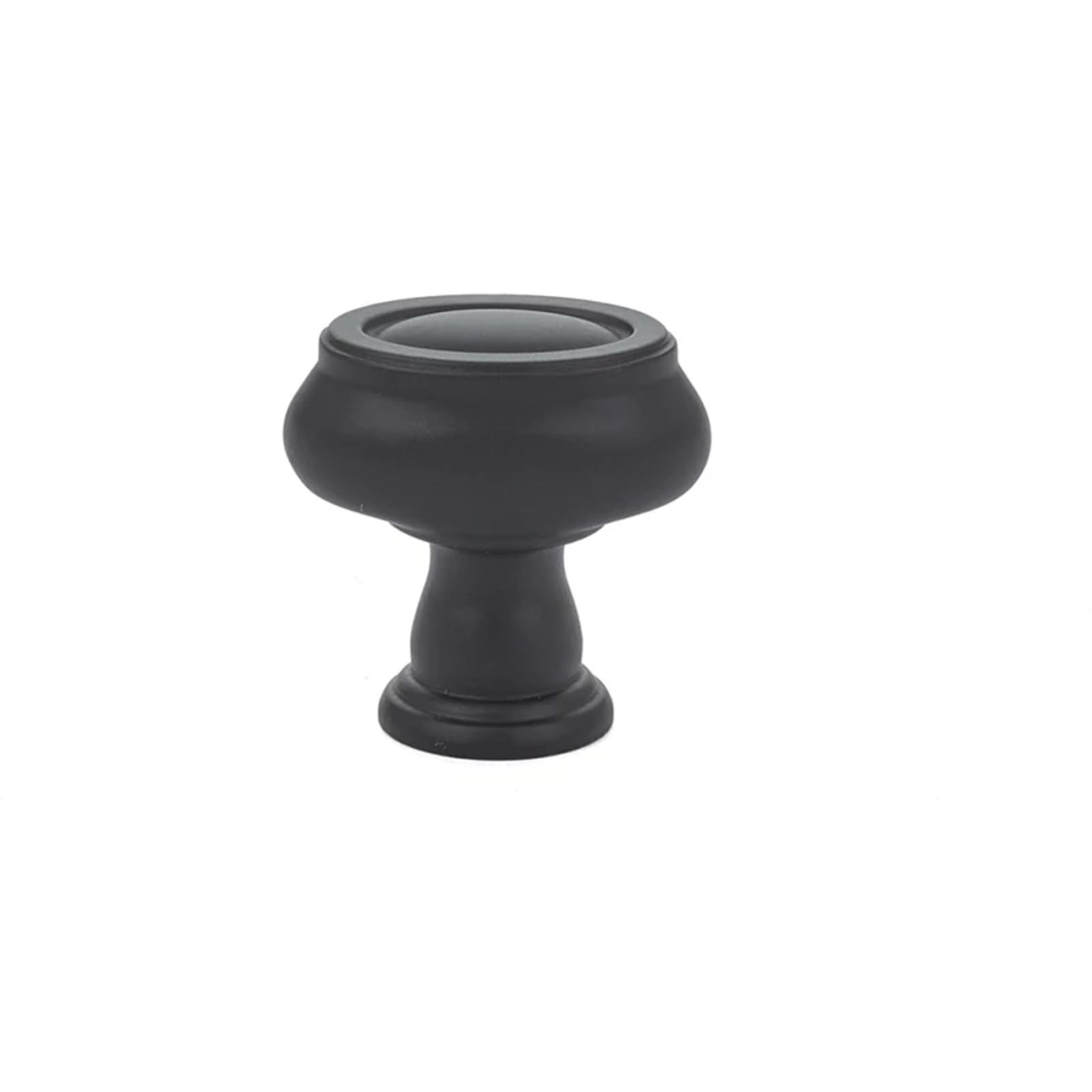 Emtek Perilla de Gabinete Geometric Call Ovalada — Negro Mate