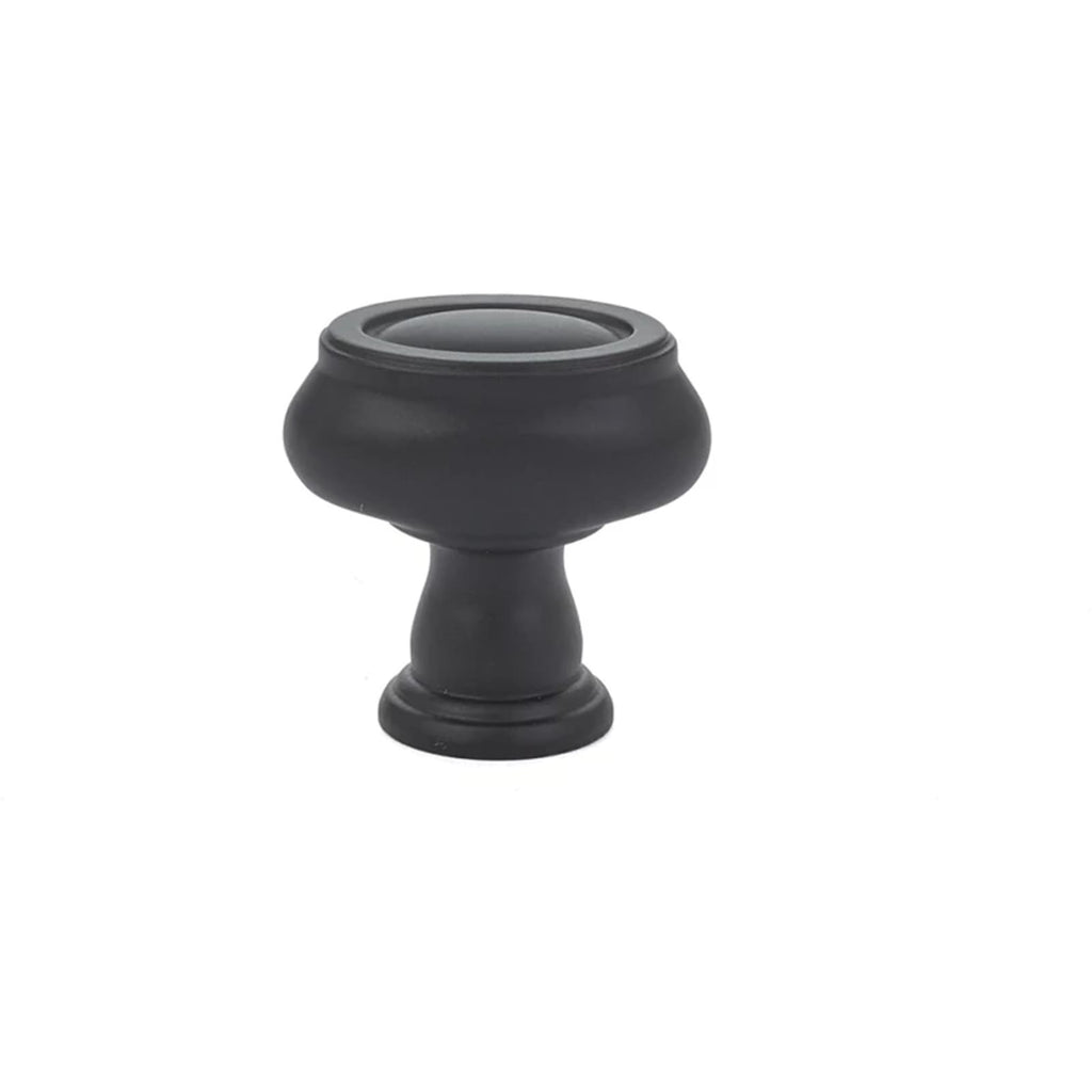 Emtek Perilla Geometric Call Ovalada, 1-3/4" — Negro Mate
