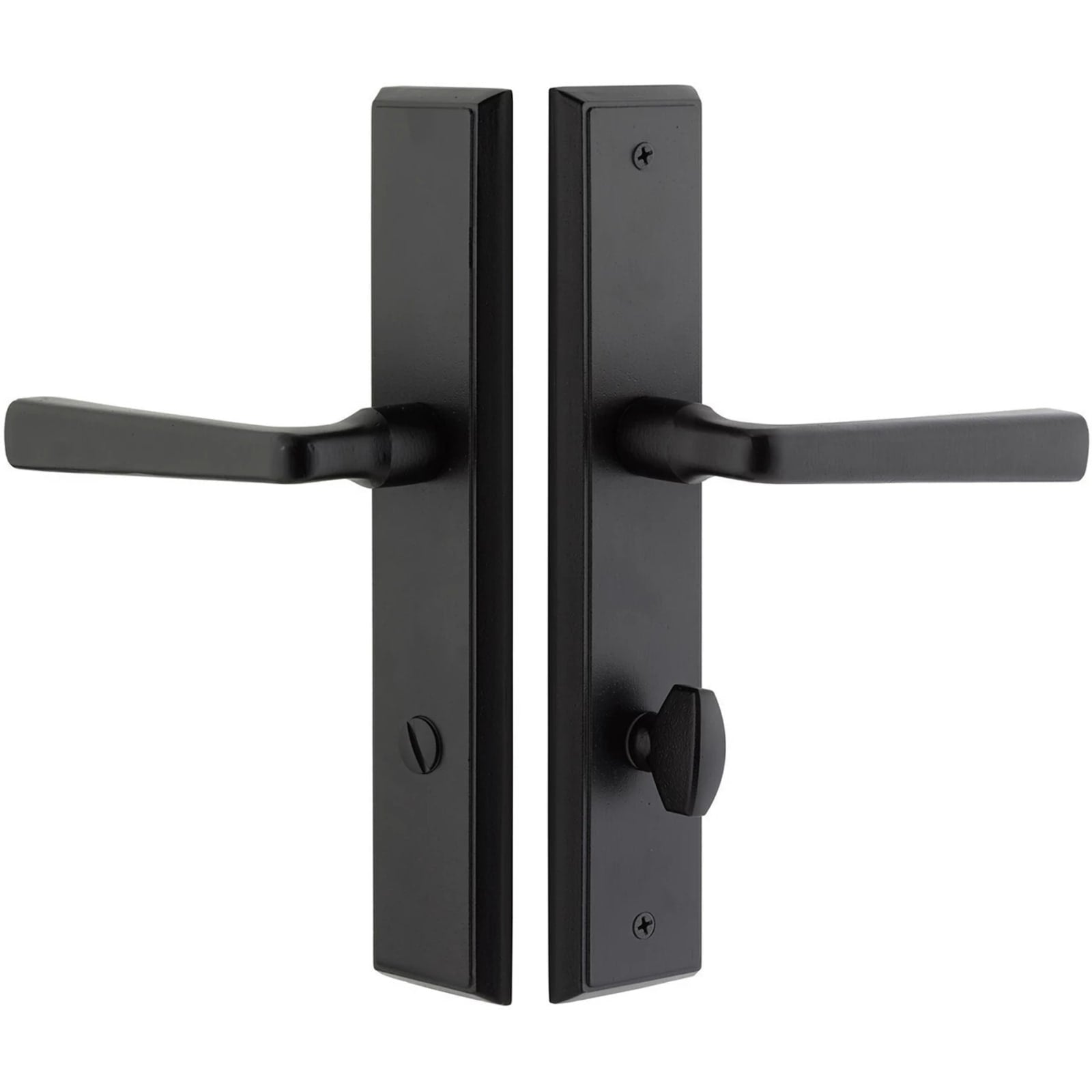 Emtek Stretto — Sandcast Bronze Rectangular Style Non-Keyed Stretto 2" x 10"