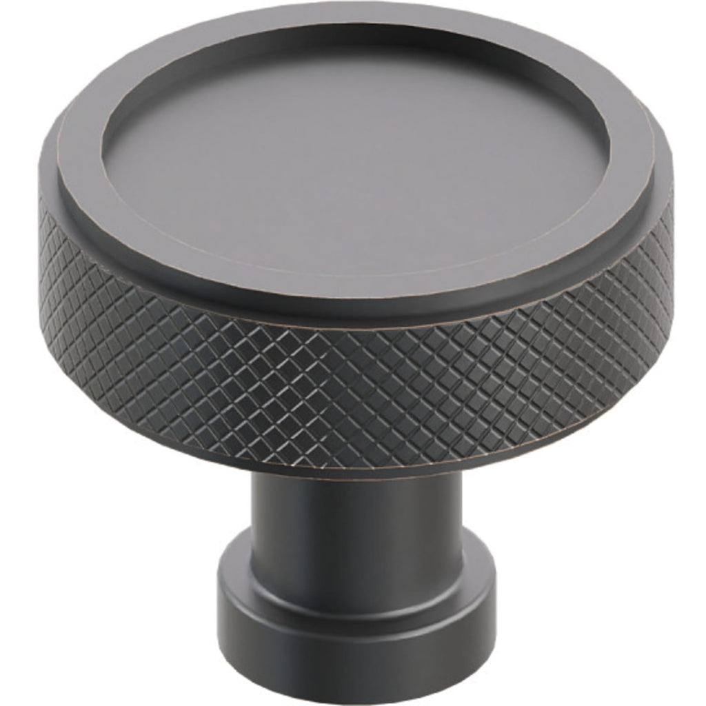 Emtek SELECT Perilla Redondo Moleteada — Bronce Aceitado
