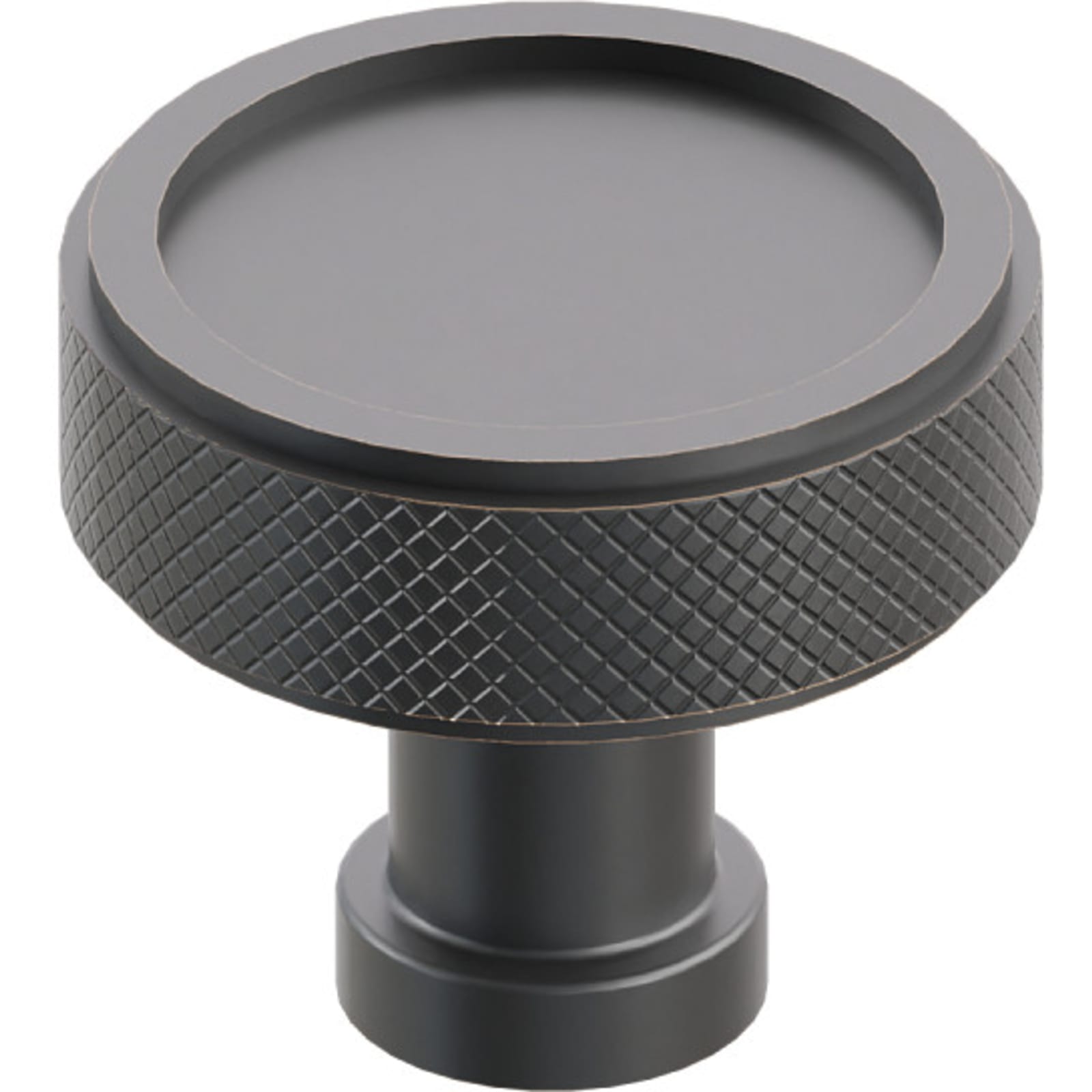 Emtek SELECT Perilla Redondo Moleteada — Bronce Aceitado