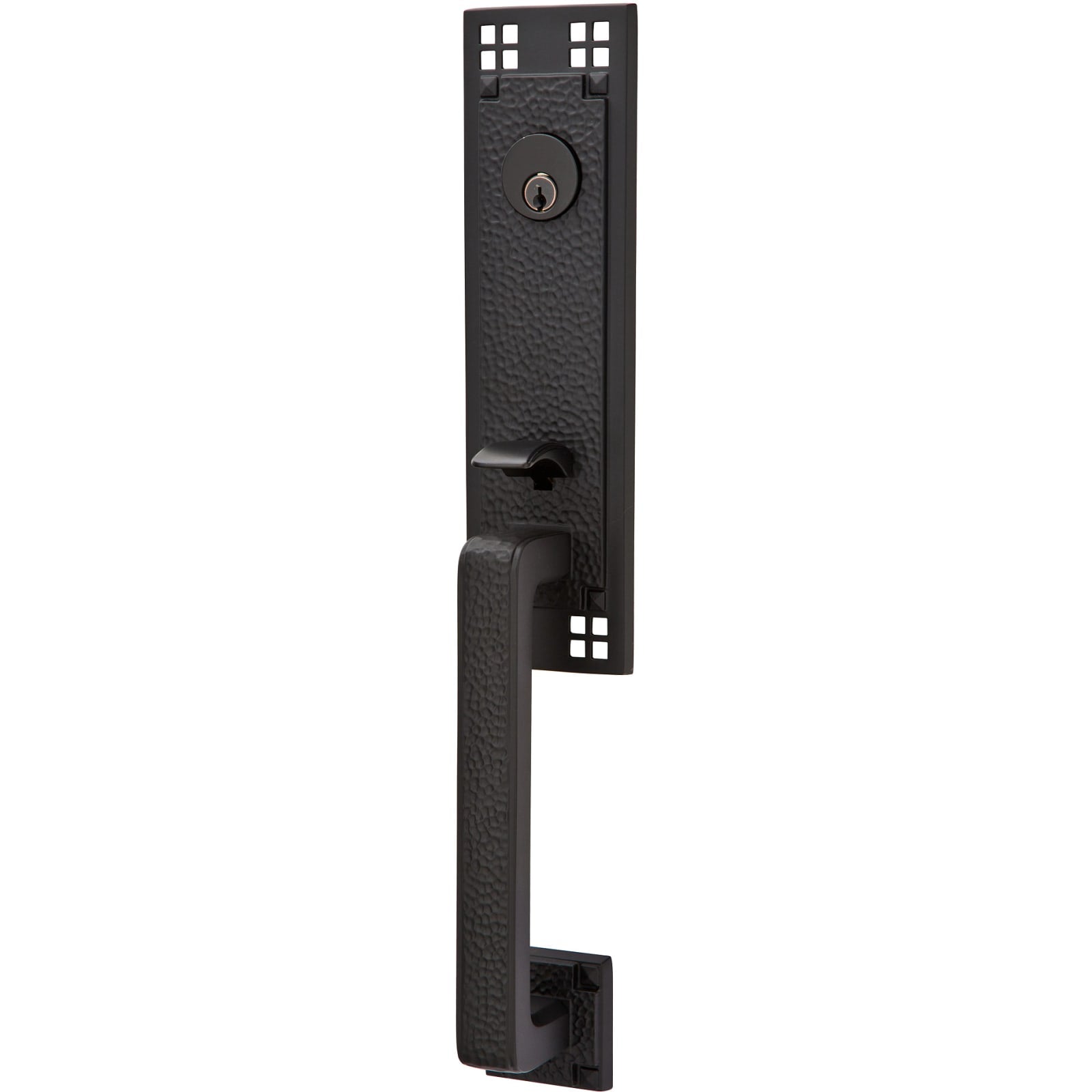 Emtek Juego de Entrada — Arts and Crafts Tubular — Negro Mate