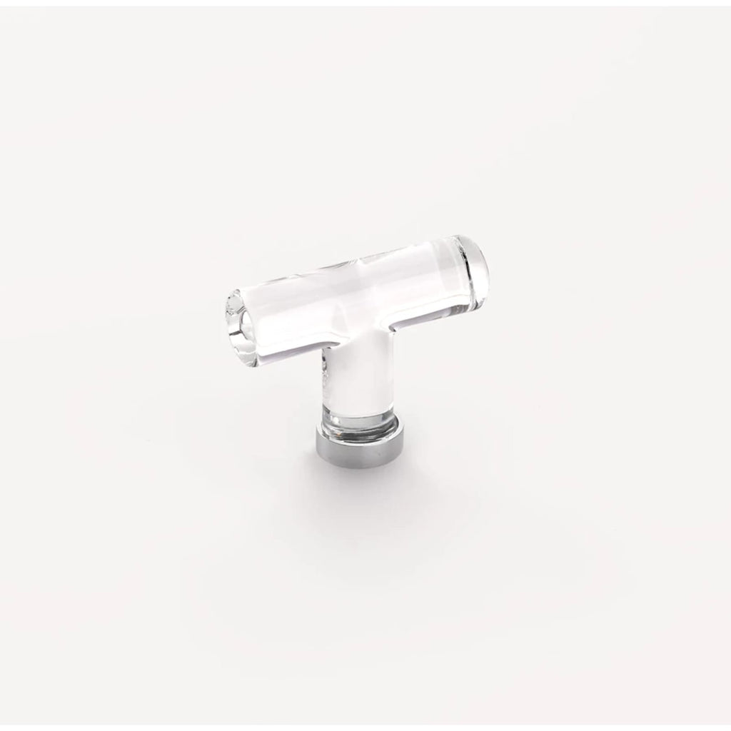 Emtek Perilla Moderna de Vidrio, 2-1/8" — Cromo Pulido