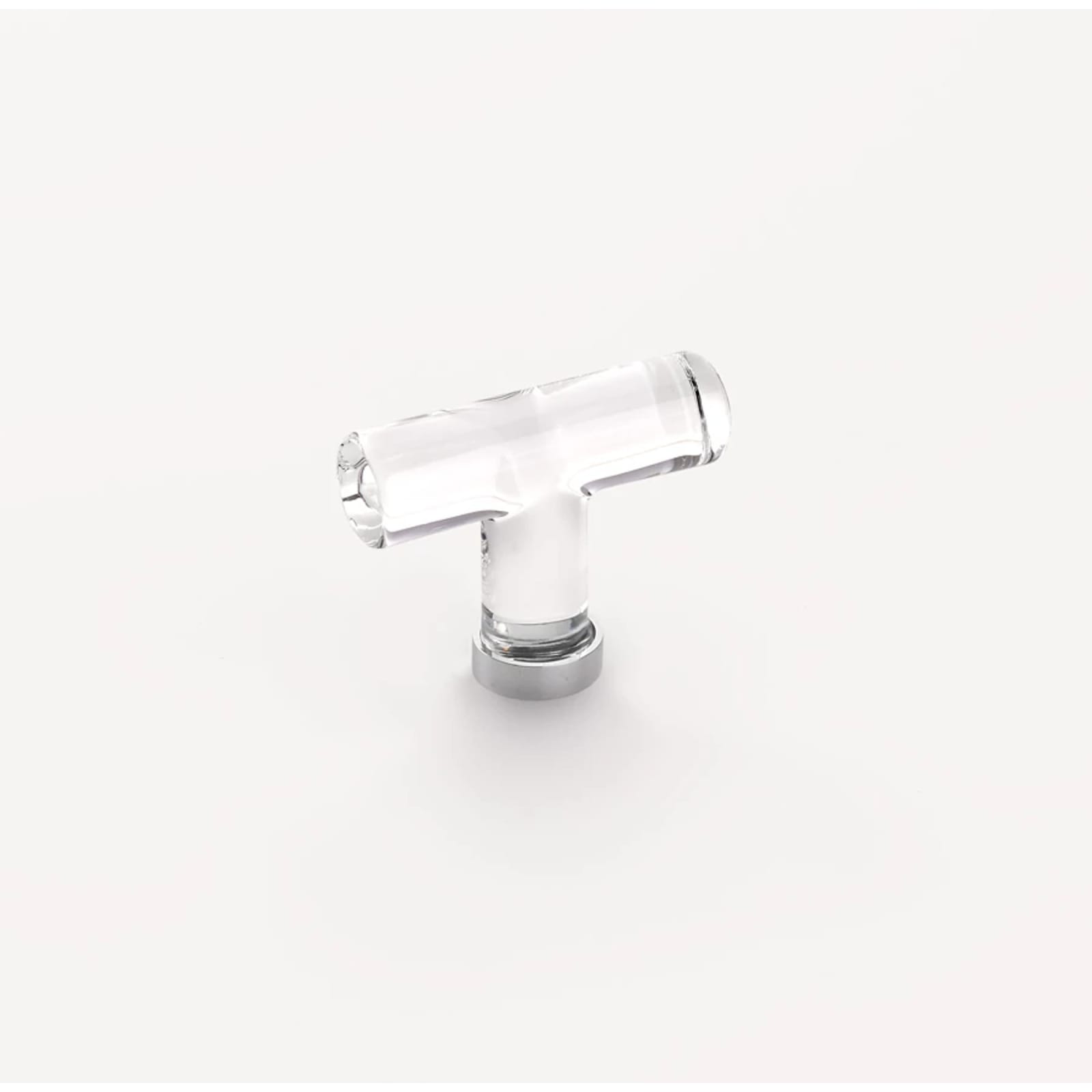 Emtek Perilla Moderna de Vidrio, 2-1/8" — Cromo Pulido