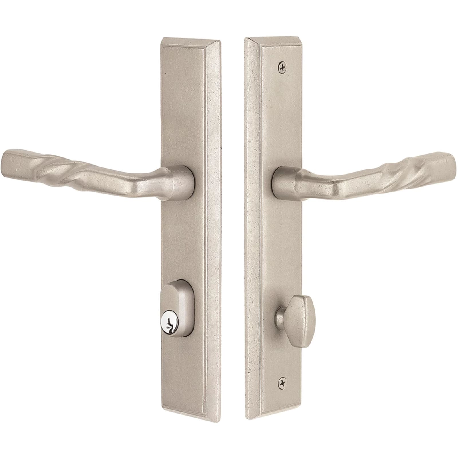 Emtek Stretto — Sandcast Bronze Rectangular Style Keyed Stretto 2" x 10"