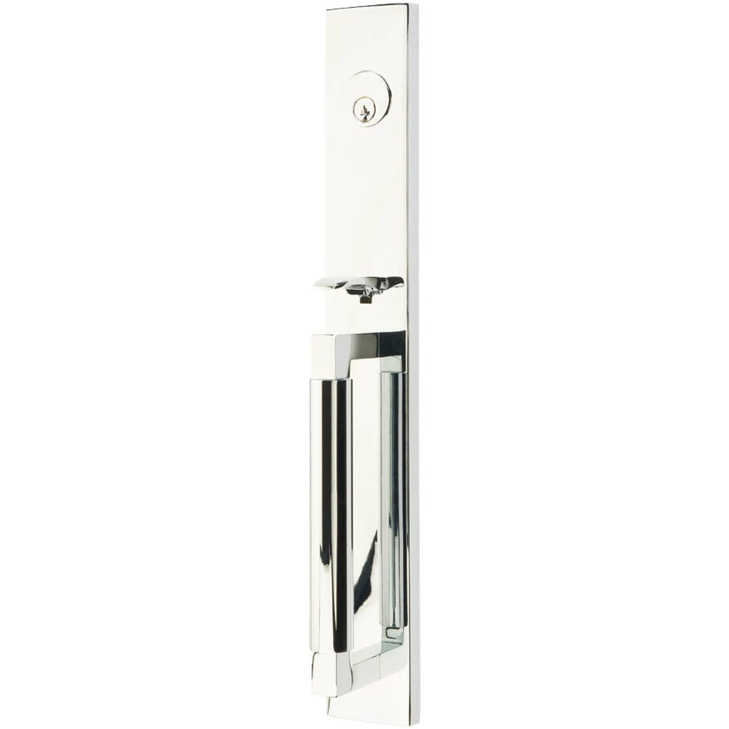 Emtek Juego de Entrada — Hercules Smooth Full Length Tubular — Cromo Pulido