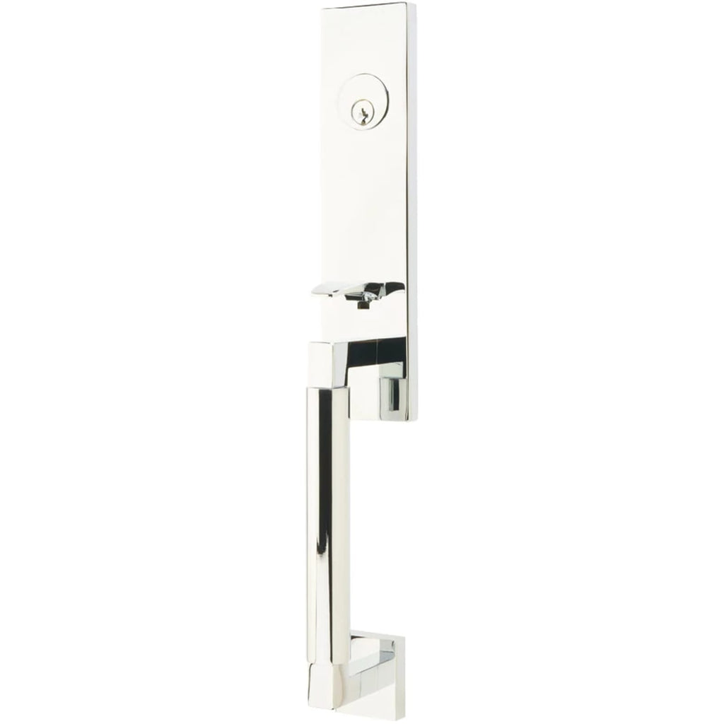 Emtek Juego de Entrada — Hercules Smooth Monolithic Tubular — Cromo Pulido