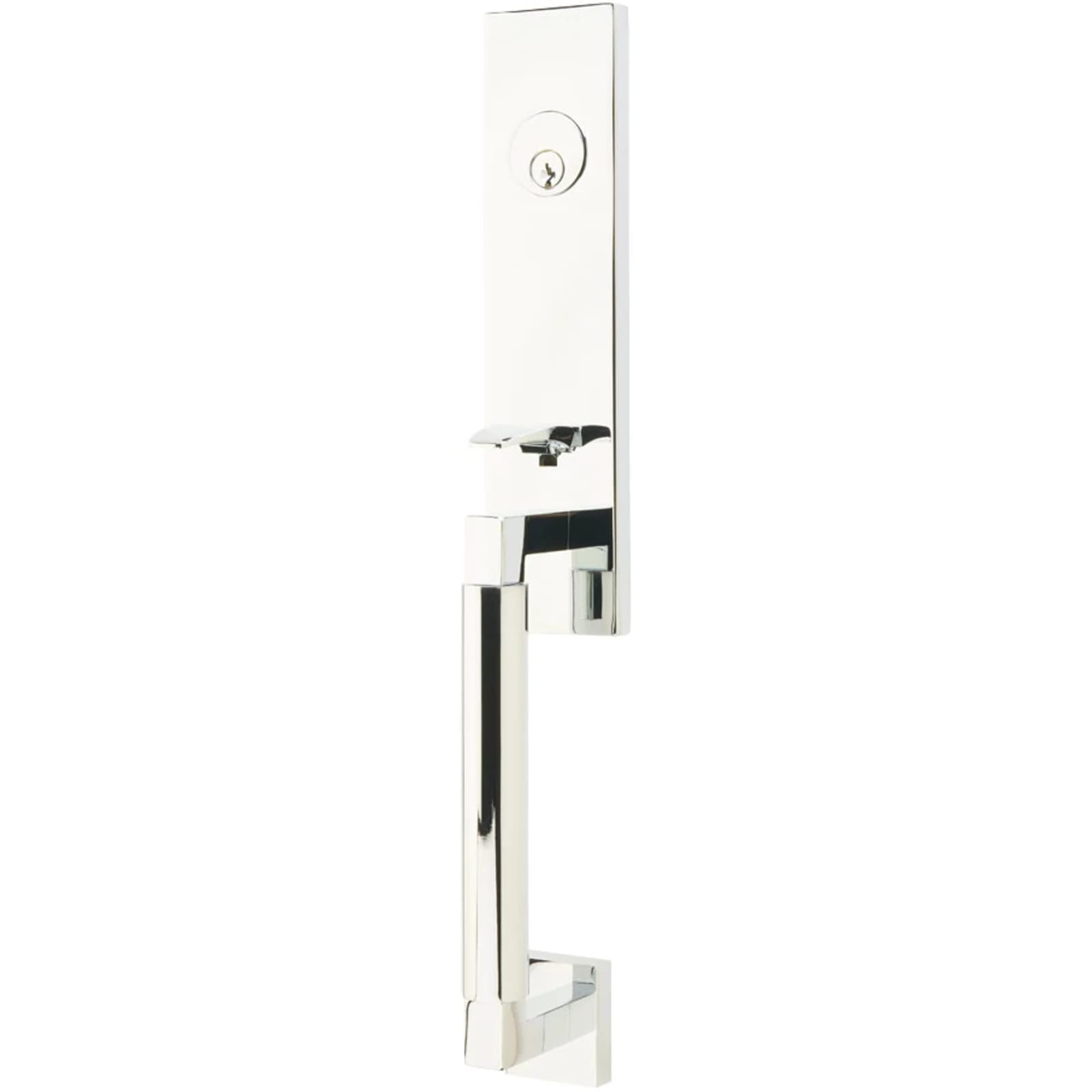 Emtek Juego de Entrada — Hercules Smooth Monolithic Tubular — Cromo Pulido