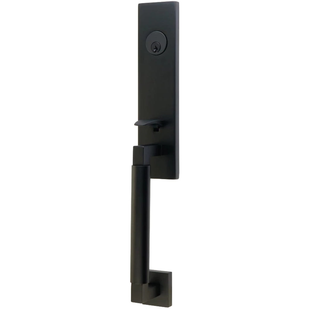 Emtek Juego de Entrada — Hercules Smooth Monolithic Tubular — Negro Mate