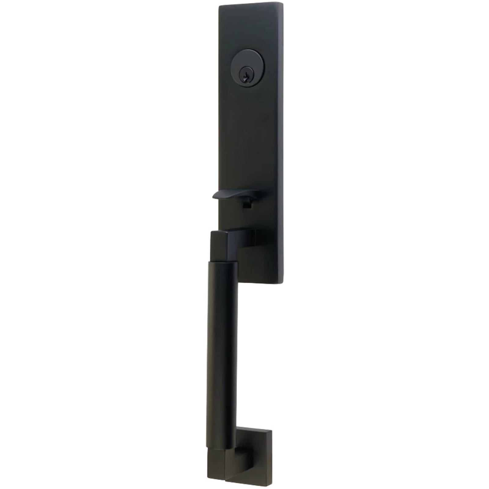 Emtek Juego de Entrada — Hercules Smooth Monolithic Tubular — Negro Mate