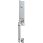 Emtek Juego de Entrada — Select Monolithic Tubular Knurled — Cromo Pulido