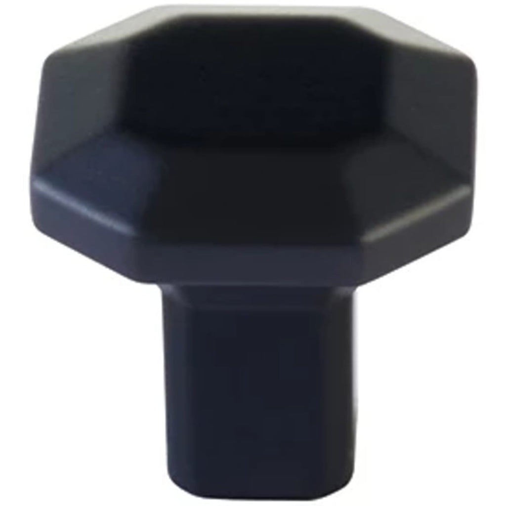 Emtek Perilla de Gabinete Riviera Cuadrada, 1-1/4" — Negro Mate