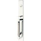 Emtek Juego de Entrada — Hercules Knurled Full Length Tubular — Cromo Pulido