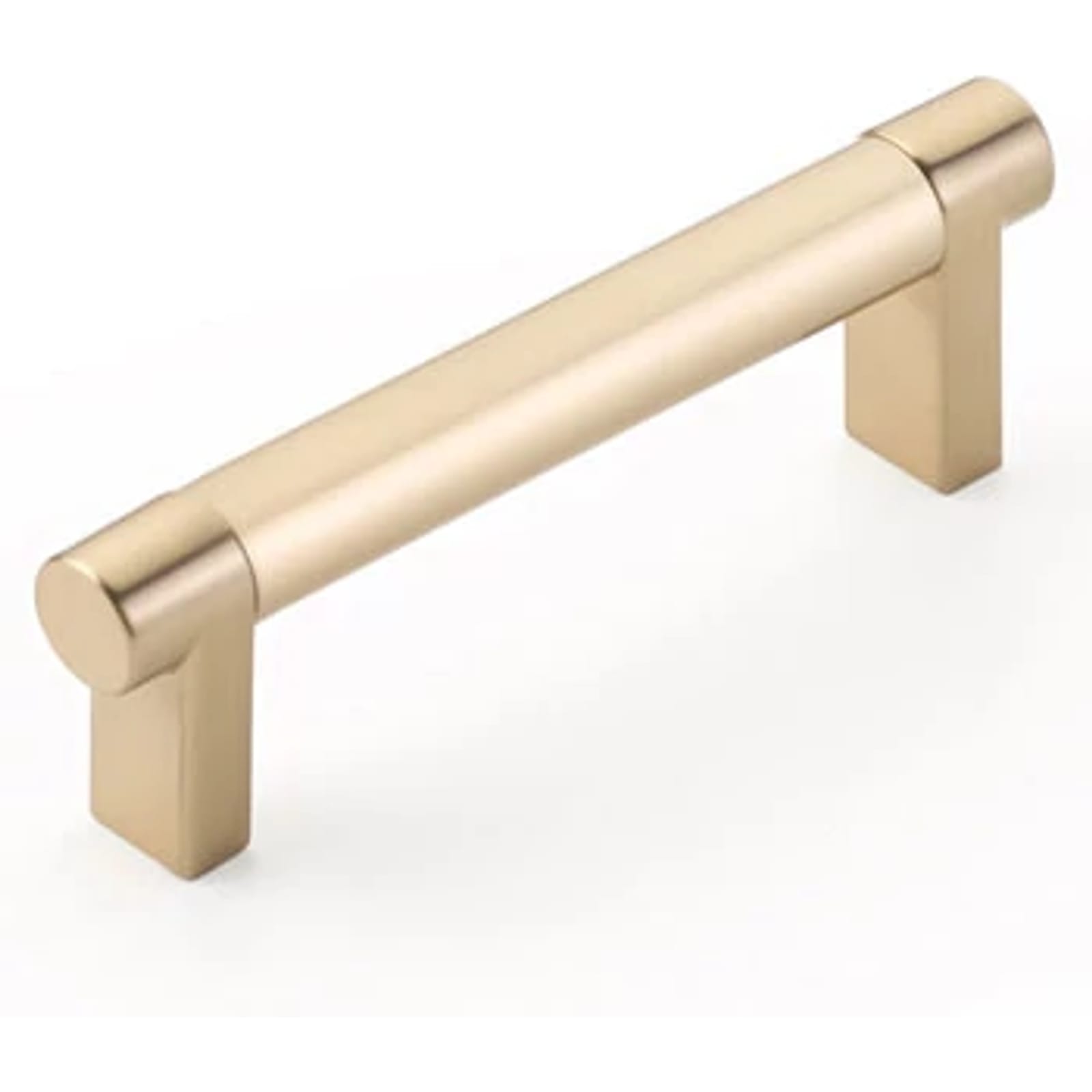 Emtek SELECT Jaladera Rectangular Lisa — Latón Satinado