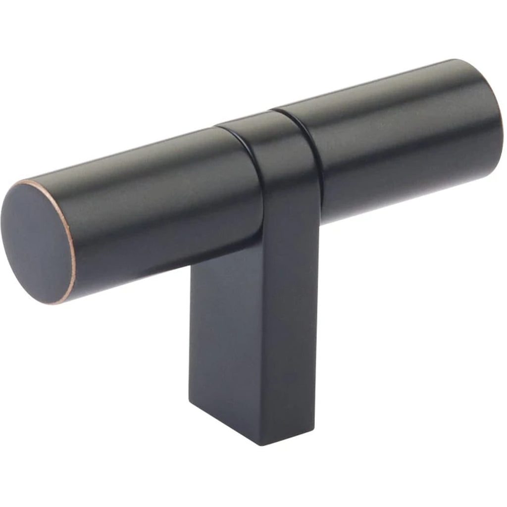 Emtek SELECT Perilla T Barra Lisa — Bronce Aceitado