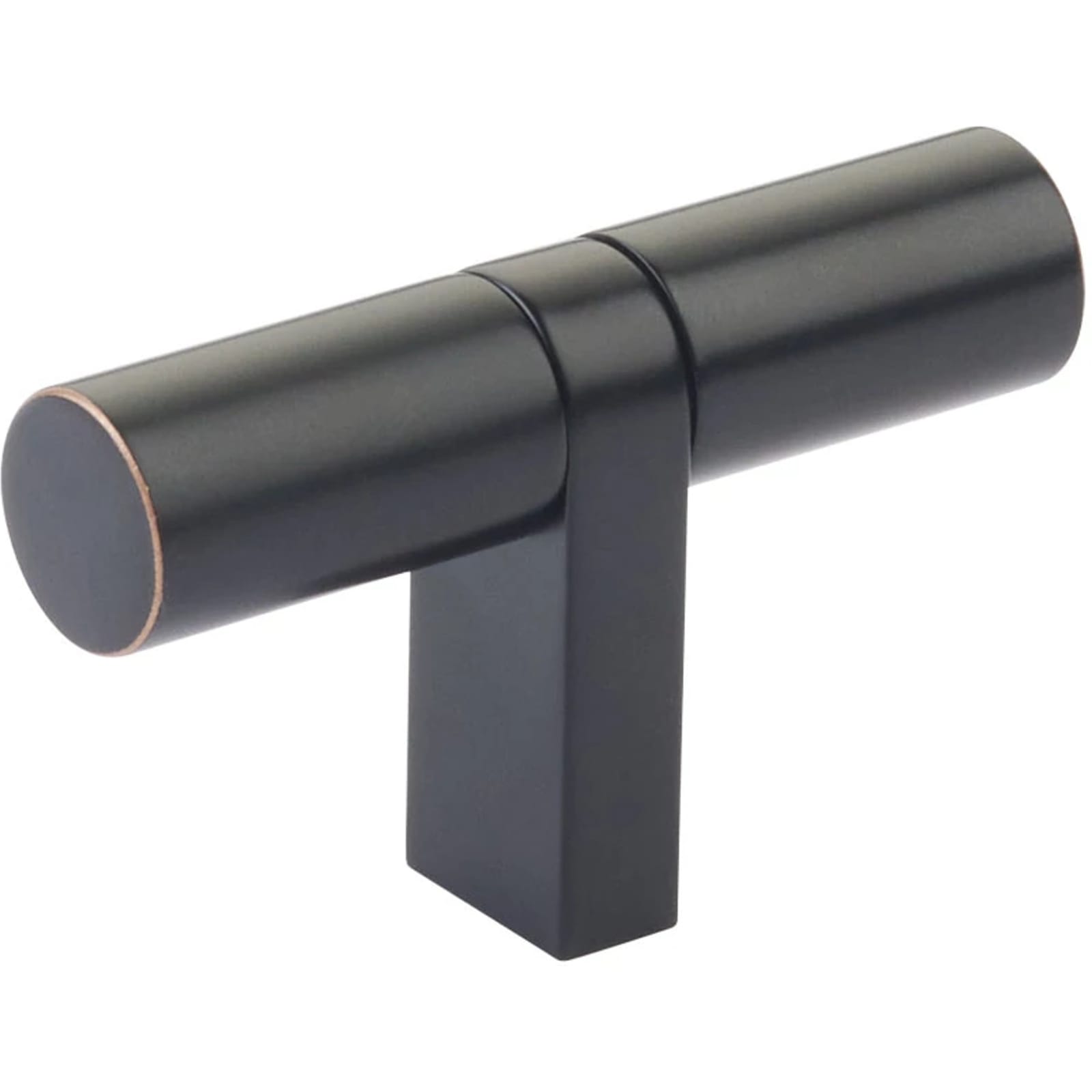 Emtek SELECT Perilla T Barra Lisa — Bronce Aceitado