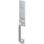 Emtek Juego de Entrada — Select Monolithic Tubular Smooth_R-Bar — Cromo Pulido