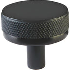 Emtek SELECT Perilla Cónico Moleteada — Negro Mate