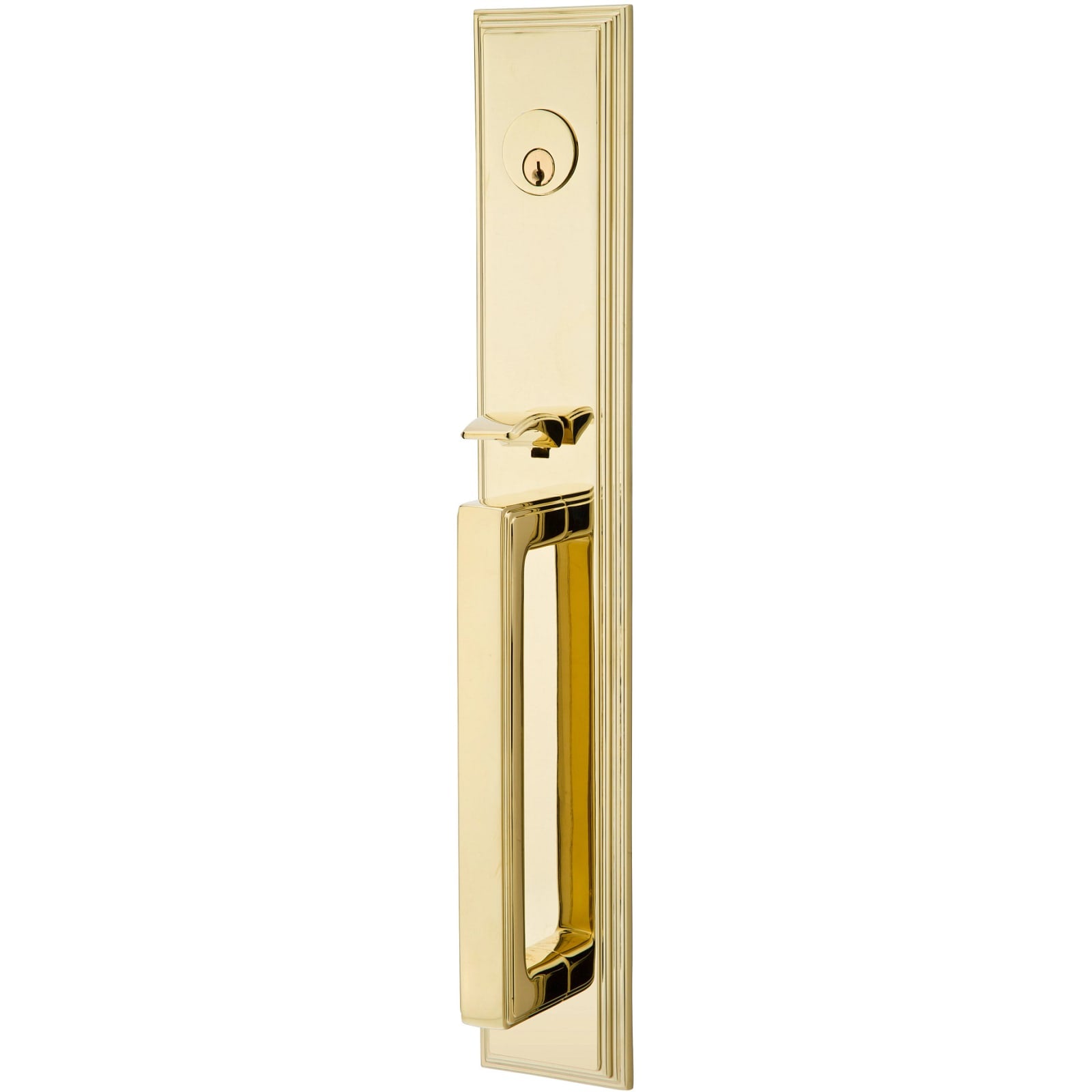 Emtek Juego de Entrada — Melrose Tubular — Latón Pulido