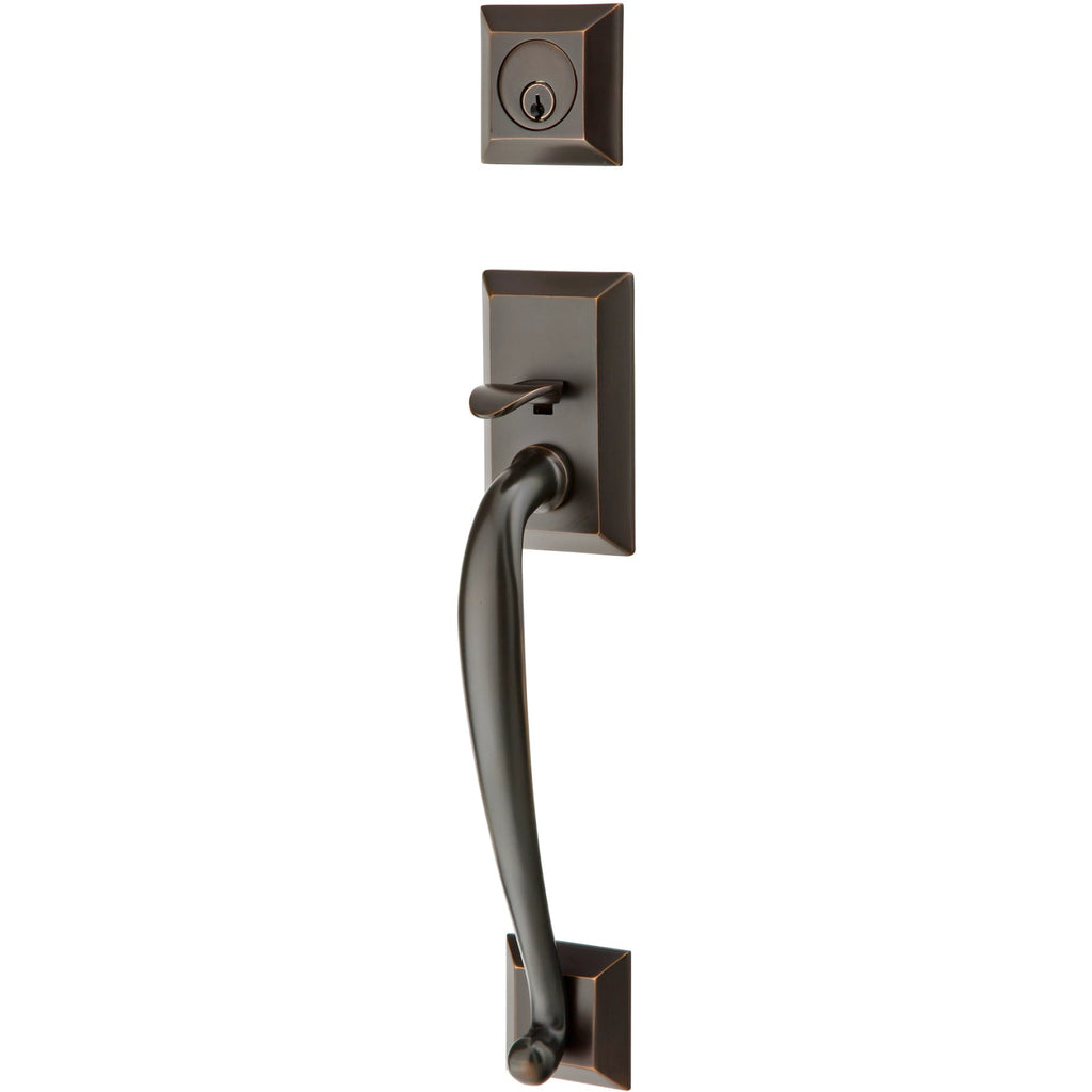 Emtek Juego de Entrada — Franklin — Bronce Aceitado