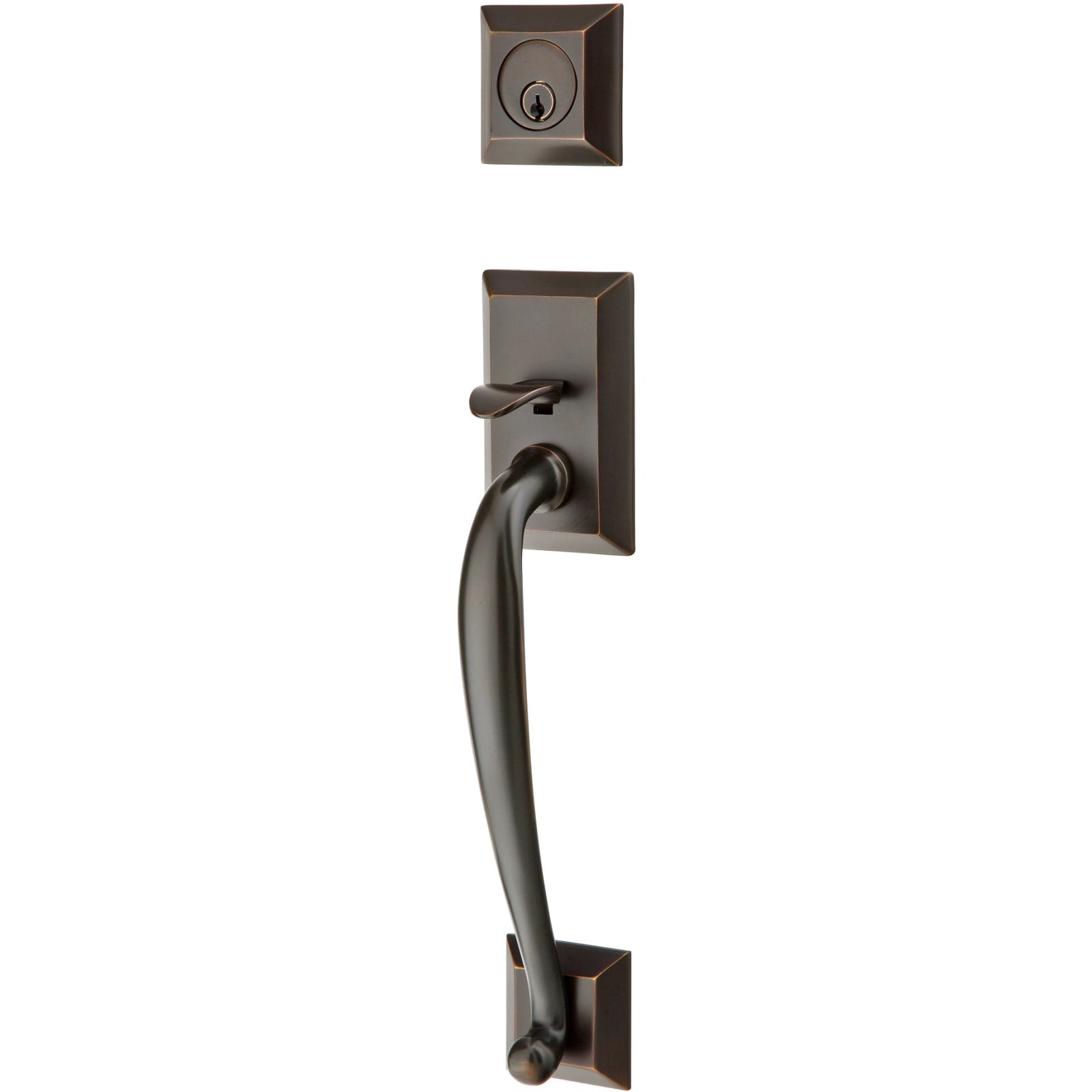 Emtek Juego de Entrada — Franklin — Bronce Aceitado