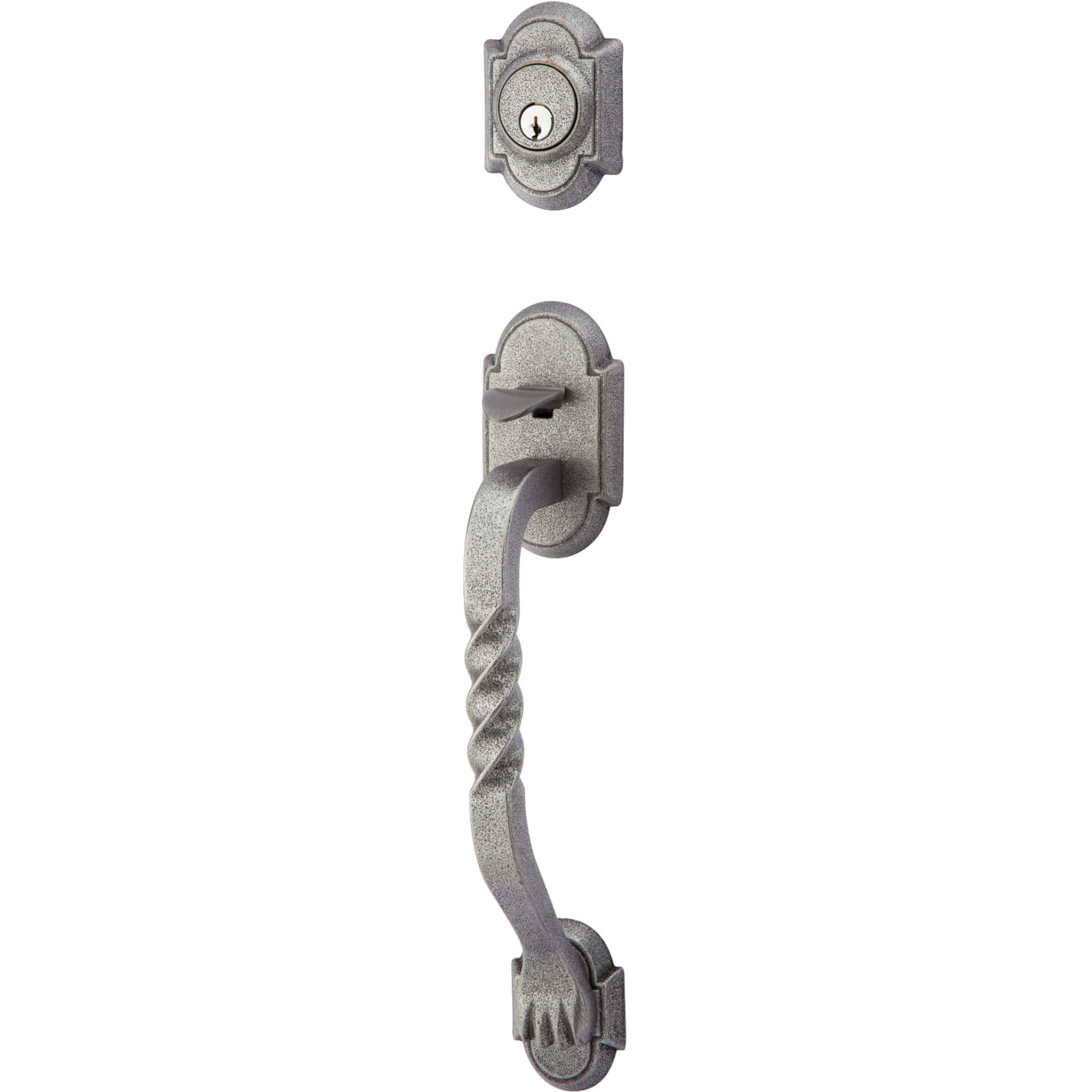 Emtek Juego de Entrada — Sectional with San Carlos Grip — Acero Satinado