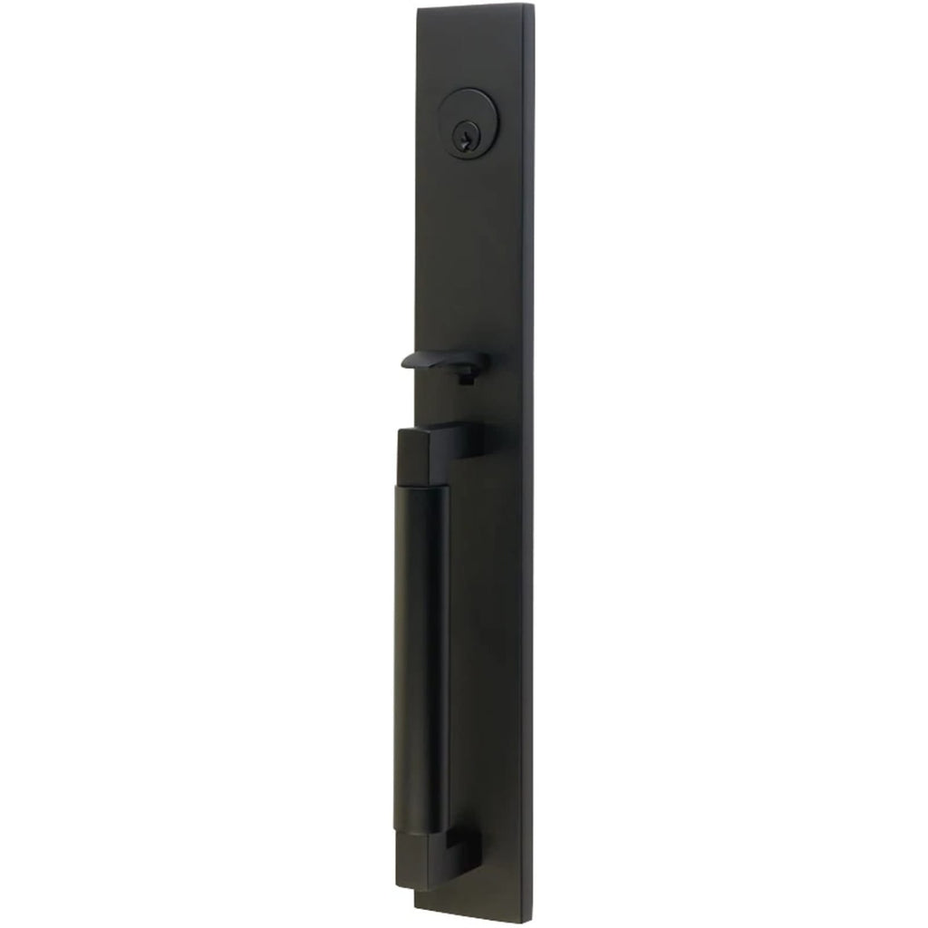 Emtek Juego de Entrada — Hercules Smooth Full Length Tubular — Negro Mate