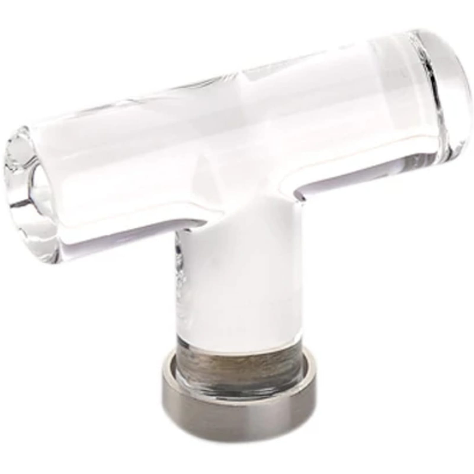 Emtek Perilla Moderna de Vidrio, 2-1/8" — Níquel Satinado