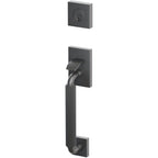 Emtek Juego de Entrada — Select Sectional Tubular Straight Knurled_R-Bar Stem — Bronce Aceitado