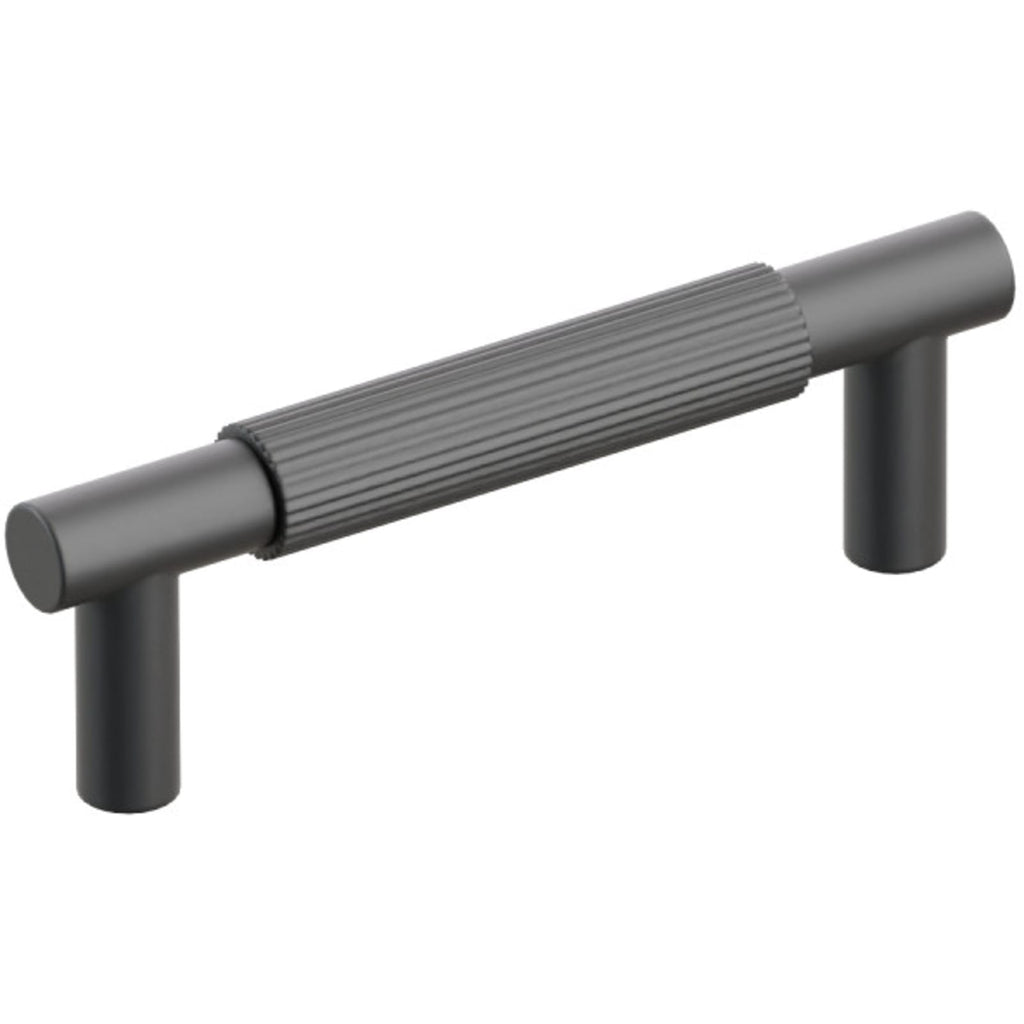Emtek SELECT Jaladera Barra T Moleteada Recta — Negro Mate