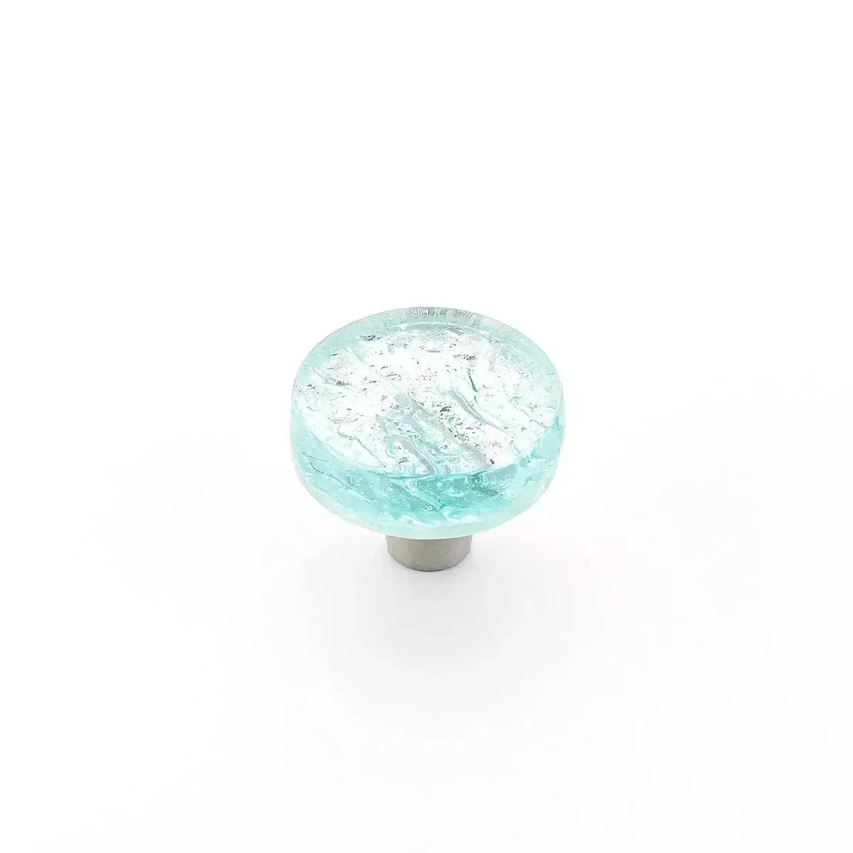 Schaub Perilla Ice Pearl Aqua Note**** We de Vidrio Redonda, 1-1/2" diám.