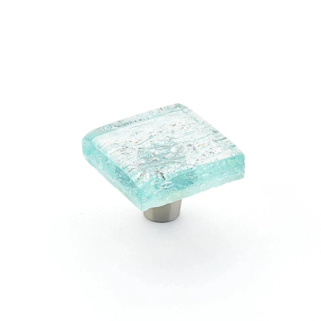 Schaub Perilla Ice Pearl Blue Note**** We de Vidrio Cuadrada, 1-1/2" diám.