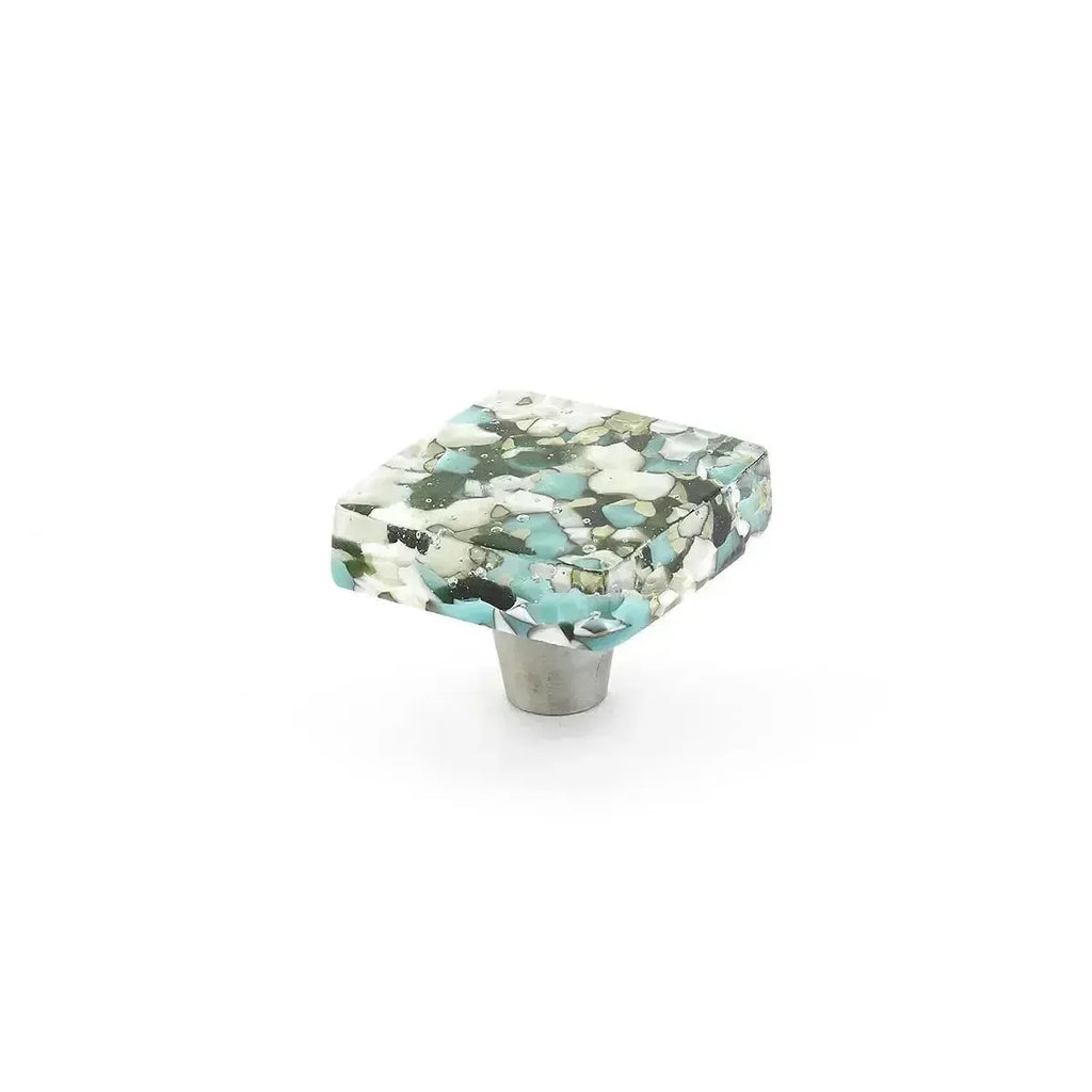 Schaub Perilla Ice Sable Pebbles Note**** We de Vidrio Cuadrada, 1-1/2" diám.