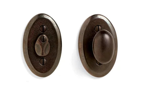 CS-444 - 445MB Oval Auxiliary Mortise Bolt Privacy Set