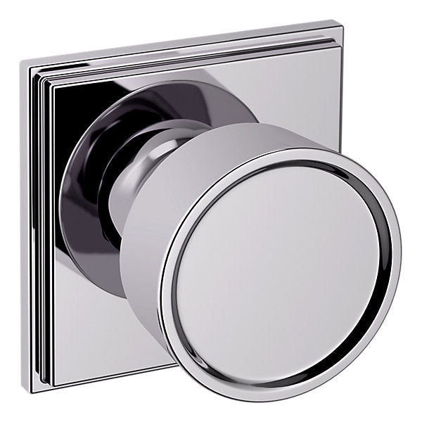Baldwin Hardware Perilla K007 Hollywood Hills con Roseta R050 — Cromo pulido — Dummy completo