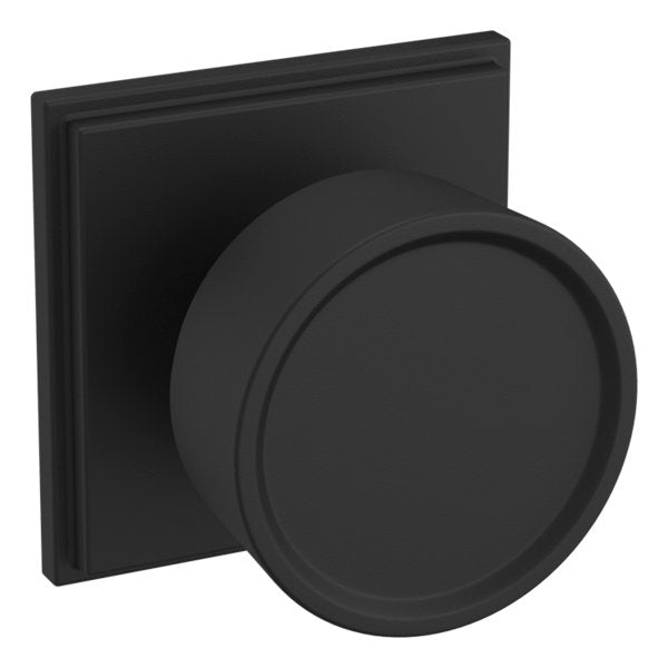 Baldwin Hardware Perilla K008 Hollywood Hills con Roseta R050 — Negro satinado — Dummy completo