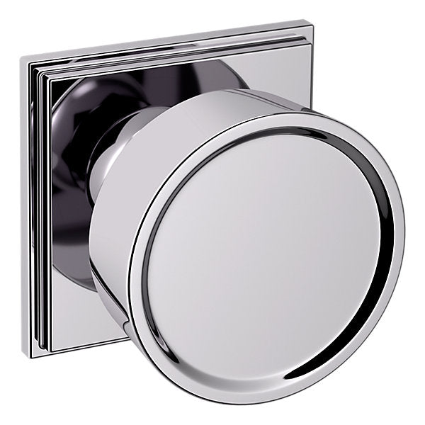 Baldwin Hardware Perilla K009 Hollywood Hills con Roseta R050 — Cromo pulido — Privacidad