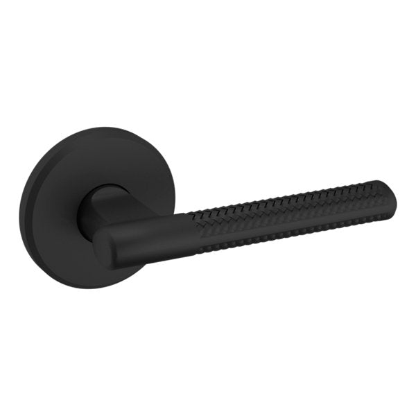 Baldwin Hardware Manija L015 con Roseta R016 — Negro satinado — Dummy completo