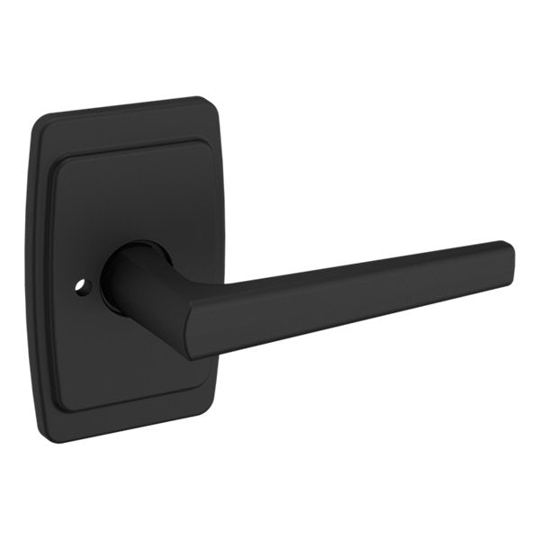 Baldwin Hardware Manija L024 con Roseta R046 — Negro satinado — Privacidad