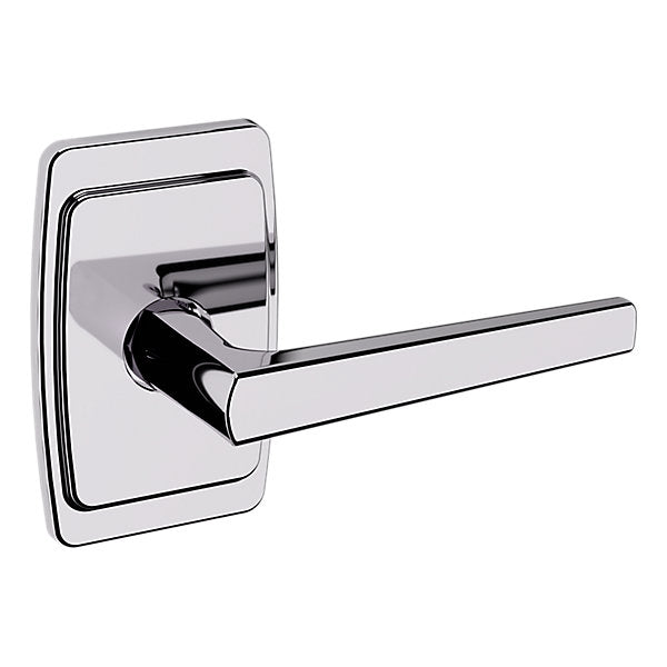 Baldwin Hardware Manija L024 con Roseta R046 — Cromo pulido — Paso