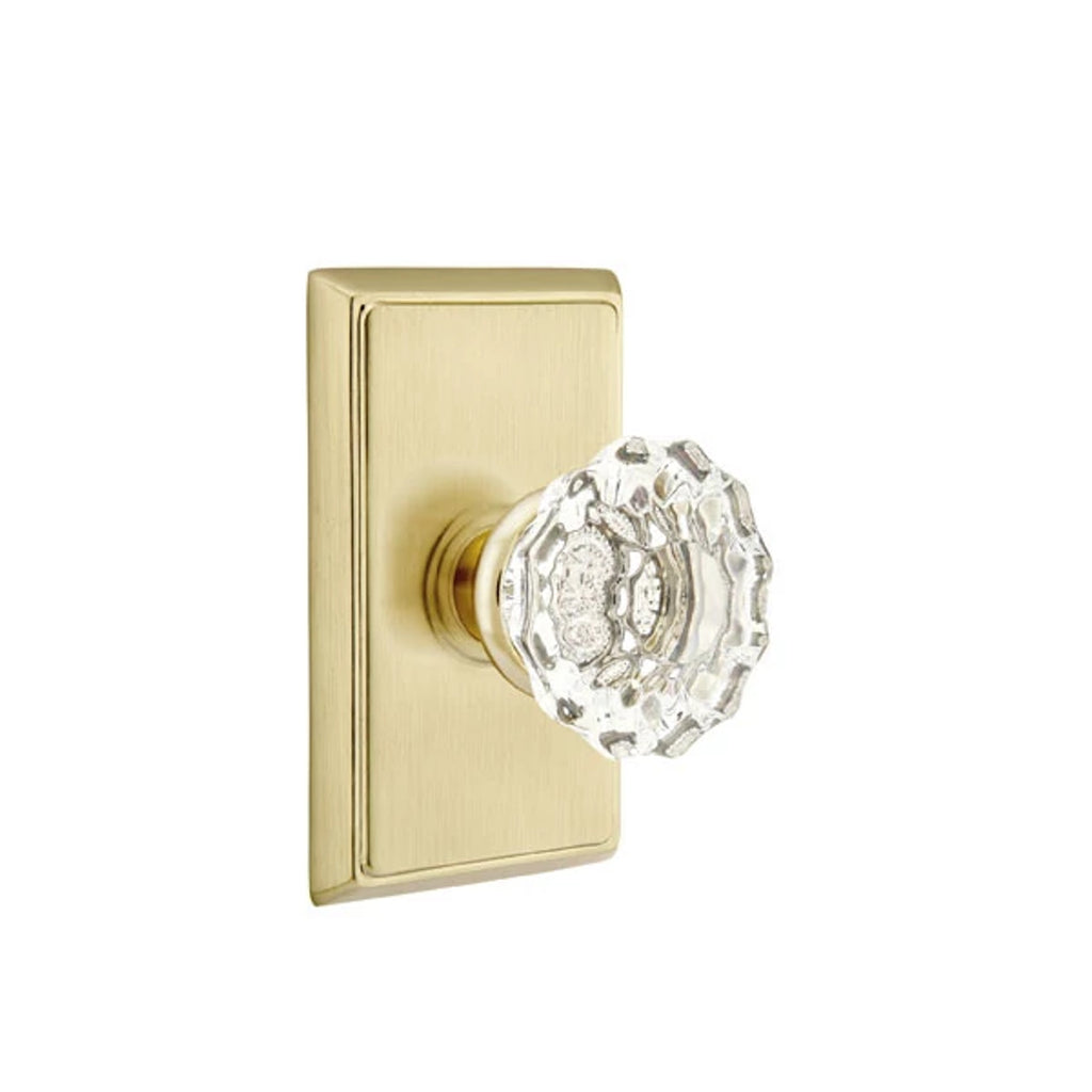 Latón Satinado · Rectangular Rosette