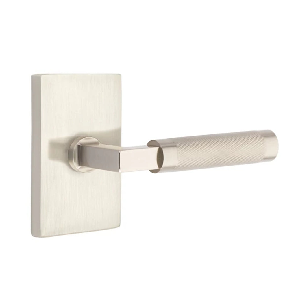 Níquel Satinado · Modern Rectangular Rosette