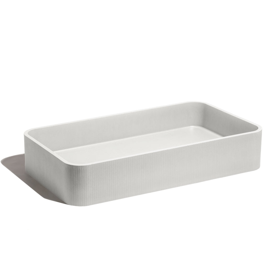 Lavabo de concreto rectangular  marca Mistoa en color coco