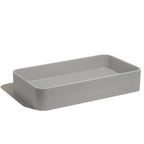 Lavabo de concreto rectangular marca Mistoa en color gris