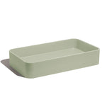 Lavabo de concreto rectangular  marca Mistoa en color menta